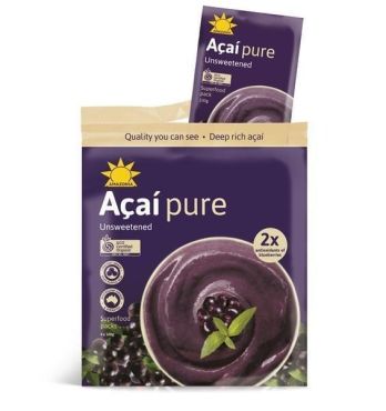 Frozen Organic Acai Puree All Natural Unsweetend, 400 G